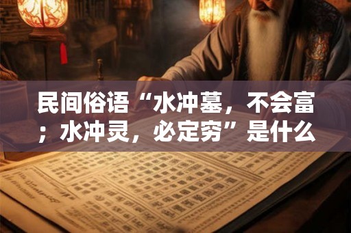 民间俗语“水冲墓，不会富；水冲灵，必定穷”是什么意思？