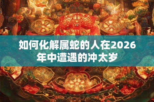如何化解属蛇的人在2026年中遭遇的冲太岁 如何化解属蛇的人在2026年中遭遇的冲太岁