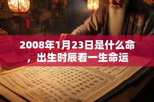 2008年1月23日是什么命，出生时辰看一生命运