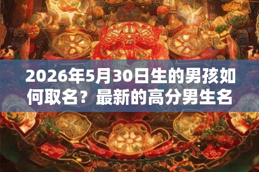 2026年5月30日生的男孩如何取名？最新的高分男生名字