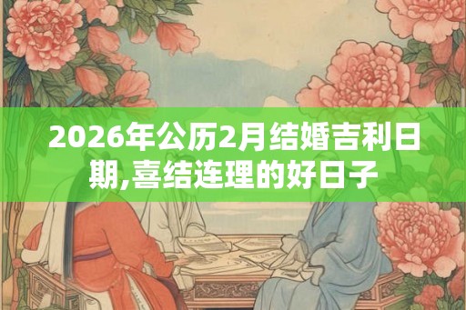 2026年公历2月结婚吉利日期,喜结连理的好日子 2026年公历2月结婚吉利日期,喜结连理的好日子