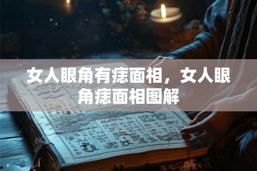 女人眼角有痣面相，女人眼角痣面相图解
