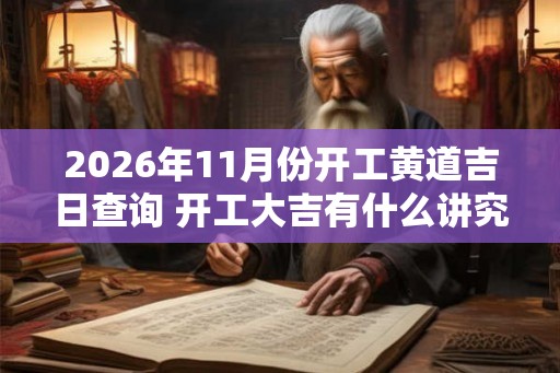 2026年11月份开工黄道吉日查询 开工大吉有什么讲究 2026年11月份开工黄道吉日查询 开工大吉有什么讲究