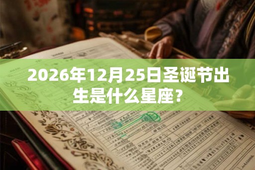 2026年12月25日圣诞节出生是什么星座？