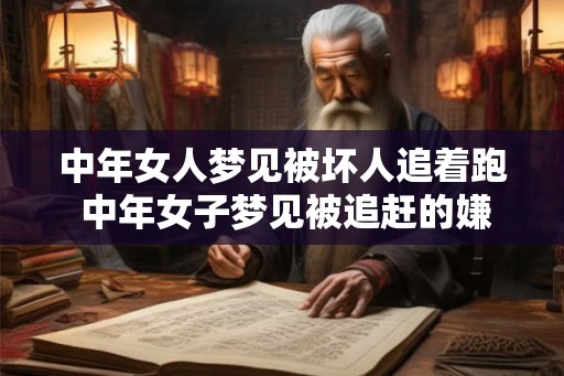 中年女人梦见被坏人追着跑 中年女子梦见被追赶的嫌疑犯是什么意味着