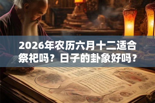 2026年农历六月十二适合祭祀吗？日子的卦象好吗？