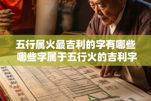 五行属火最吉利的字有哪些 哪些字属于五行火的吉利字