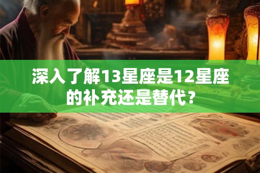深入了解13星座是12星座的补充还是替代？
