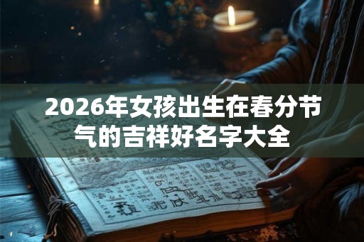 2026年女孩出生在春分节气的吉祥好名字大全