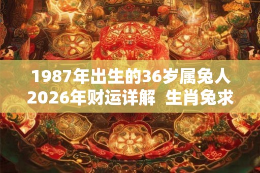 1987年出生的36岁属兔人2026年财运详解  生肖兔求财方位