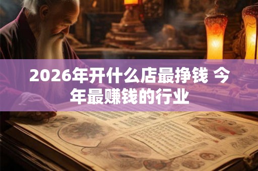 2026年开什么店最挣钱 今年最赚钱的行业 2026年开什么店最挣钱 今年最赚钱的行业