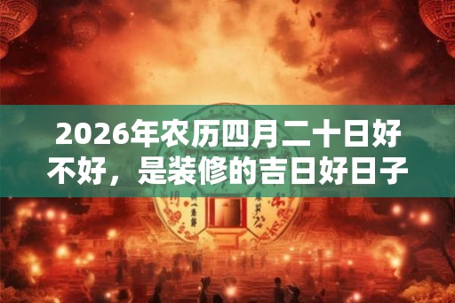 2026年农历四月二十日好不好,是装修的吉日好日子吗? 2026年农历四月二十日好不好,是装修的吉日好日子吗?