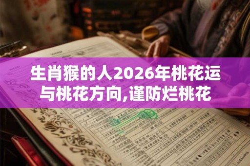生肖猴的人2026年桃花运与桃花方向,谨防烂桃花