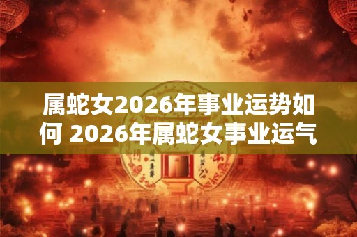 属蛇女2026年事业运势如何 2026年属蛇女事业运气