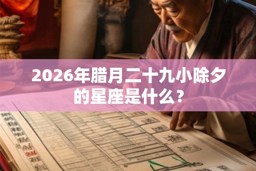 2026年腊月二十九小除夕的星座是什么？