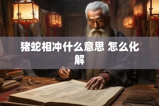 猪蛇相冲什么意思 怎么化解