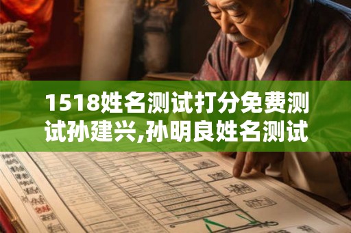 1518姓名测试打分免费测试孙建兴,孙明良姓名测试