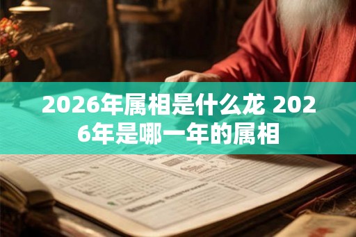 2026年属相是什么龙 2026年是哪一年的属相 2026年属相是什么龙 2026年是哪一年的属相