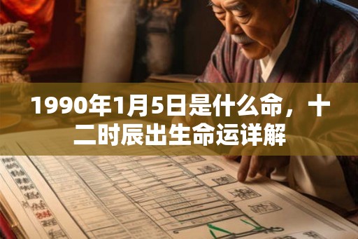 1990年1月5日是什么命，十二时辰出生命运详解