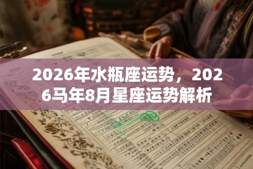 2026年水瓶座运势，2026马年8月星座运势解析