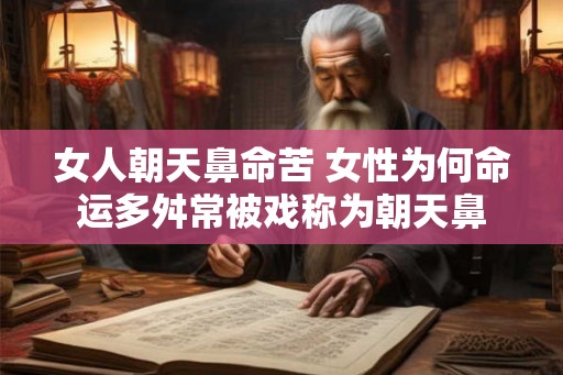 女人朝天鼻命苦 女性为何命运多舛常被戏称为朝天鼻