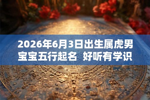 2026年6月3日出生属虎男宝宝五行起名  好听有学识的男宝宝名字