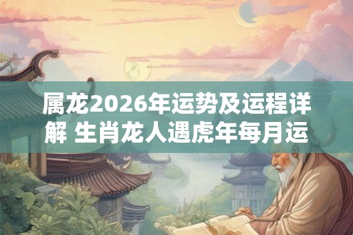属龙2026年运势及运程详解 生肖龙人遇虎年每月运势