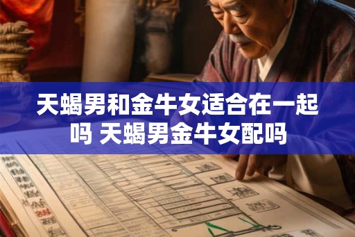 天蝎男和金牛女适合在一起吗 天蝎男金牛女配吗