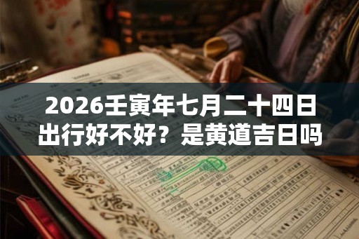 2026壬寅年七月二十四日出行好不好？是黄道吉日吗？