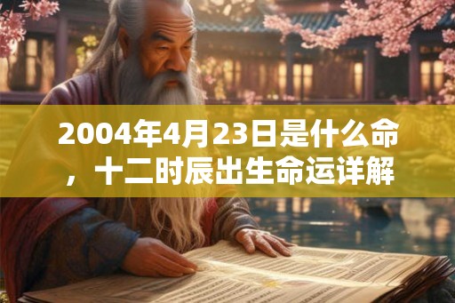 2004年4月23日是什么命，十二时辰出生命运详解