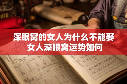 深眼窝的女人为什么不能娶 女人深眼窝运势如何
