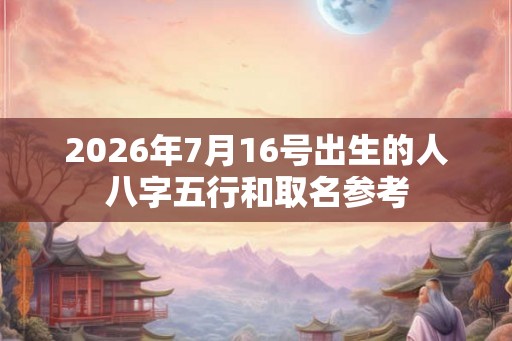 2026年7月16号出生的人八字五行和取名参考