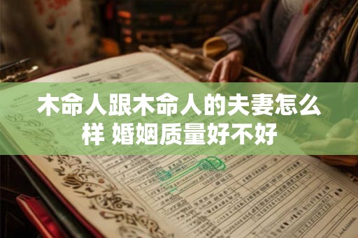 木命人跟木命人的夫妻怎么样 婚姻质量好不好