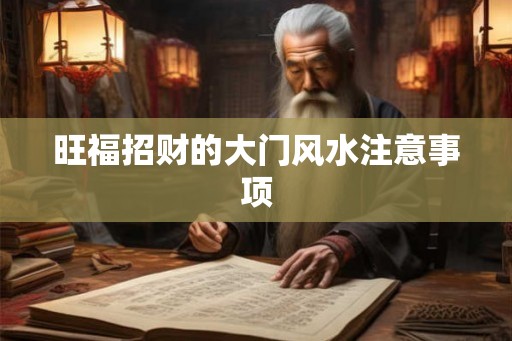 旺福招财的大门风水注意事项