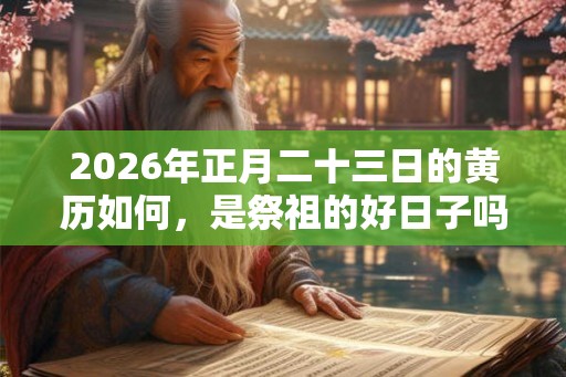 2026年正月二十三日的黄历如何，是祭祖的好日子吗？