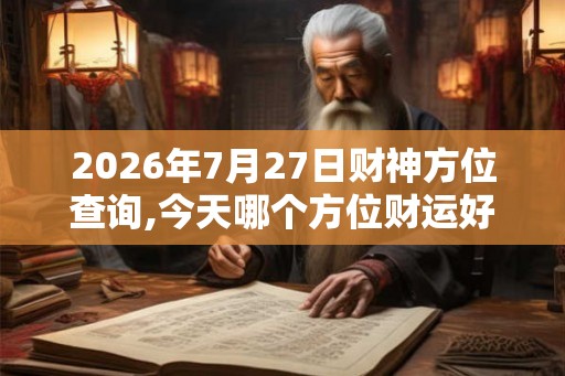 2026年7月27日财神方位查询,今天哪个方位财运好