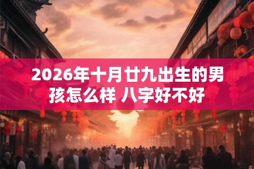 2026年十月廿九出生的男孩怎么样 八字好不好