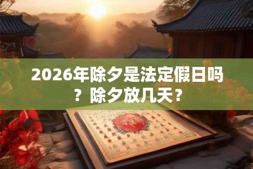 2026年除夕是法定假日吗？除夕放几天？