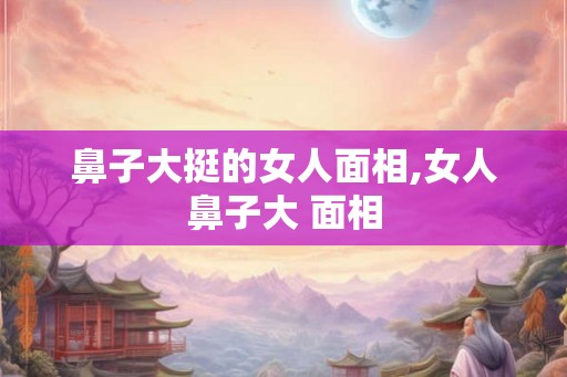 鼻子大挺的女人面相,女人鼻子大 面相