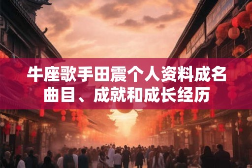 牛座歌手田震个人资料成名曲目、成就和成长经历