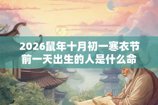 2026鼠年十月初一寒衣节前一天出生的人是什么命