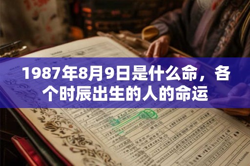 1987年8月9日是什么命,各个时辰出生的人的命运 1987年8月9日是什么命,各个时辰出生的人的命运