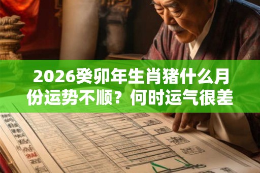 2026癸卯年生肖猪什么月份运势不顺？何时运气很差
