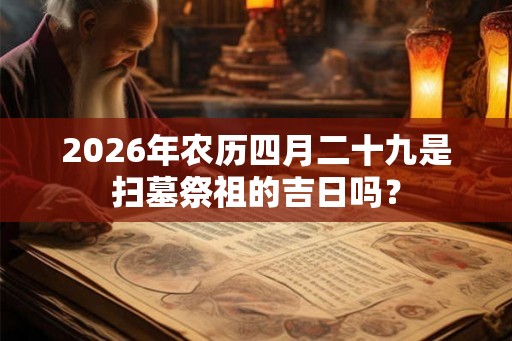 2026年农历四月二十九是扫墓祭祖的吉日吗？