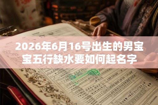 2026年6月16号出生的男宝宝五行缺水要如何起名字