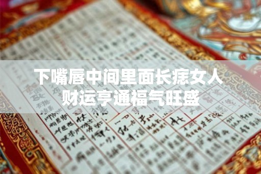 下嘴唇中间里面长痣女人 财运亨通福气旺盛