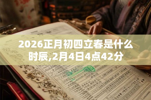 2026正月初四立春是什么时辰,2月4日4点42分