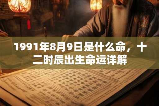 1991年8月9日是什么命，十二时辰出生命运详解