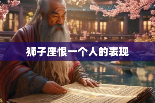 狮子座恨一个人的表现 狮子座恨一个人的表现