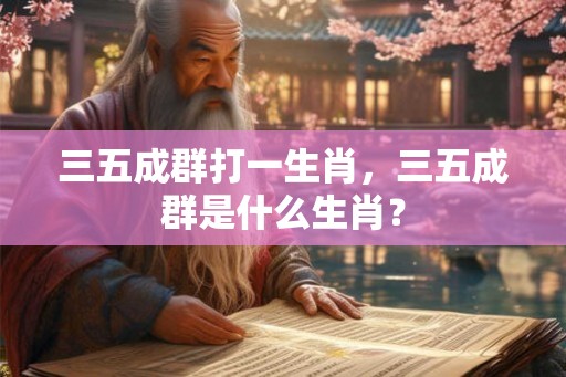 三五成群打一生肖，三五成群是什么生肖？
